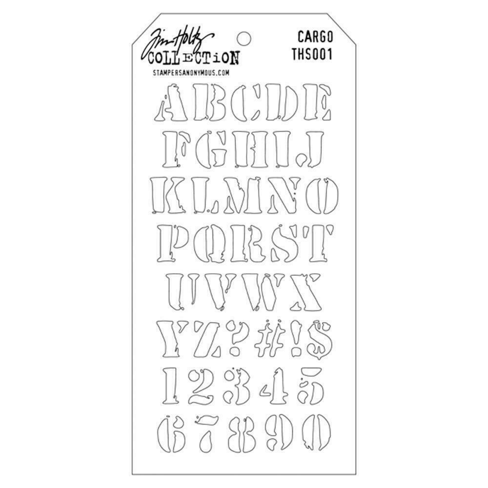 Tim Holtz Collection Layering Stencil Cargo 9cm x 17.5cm