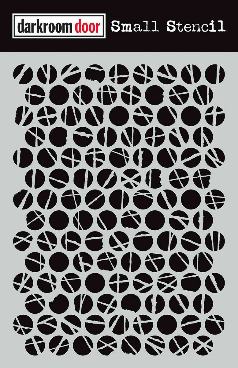 Darkroom Door Small Stencil Polka Dots 4.5in x 6in Plastic