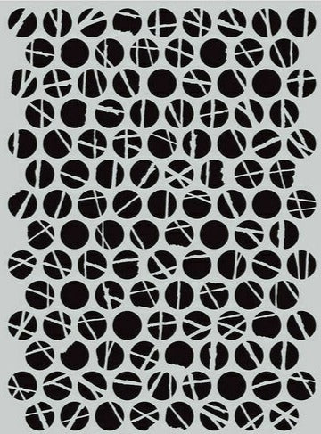 Darkroom Door Large Stencil Polka Dots 9 x 12 inch Plastic