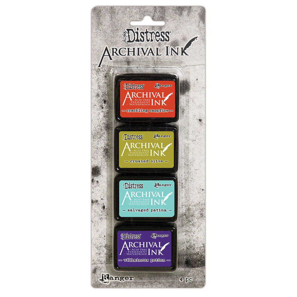 Tim Holtz Distress Mini Archival Ink Pads Ranger Set Kit #5 4pc