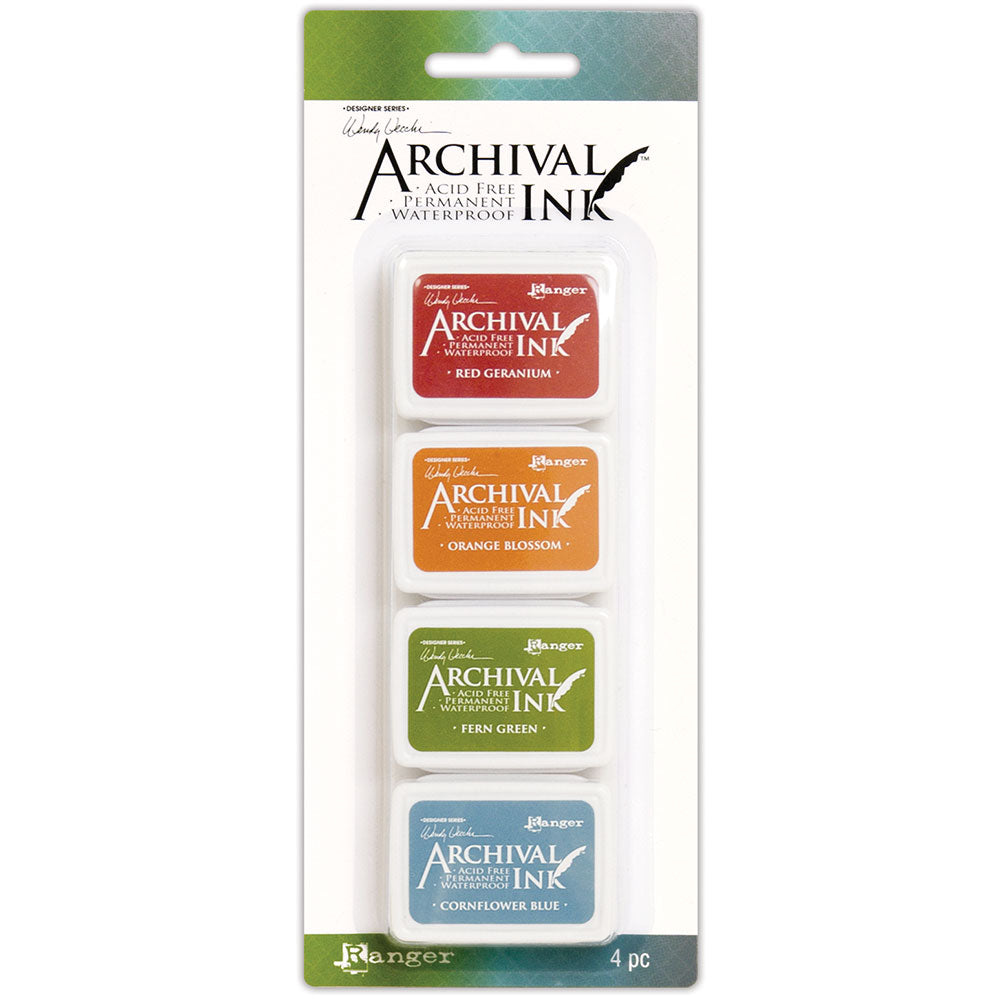 Ranger Archival Ink Pad Mini Set Kit #4 Wendy Vecchi 4pc