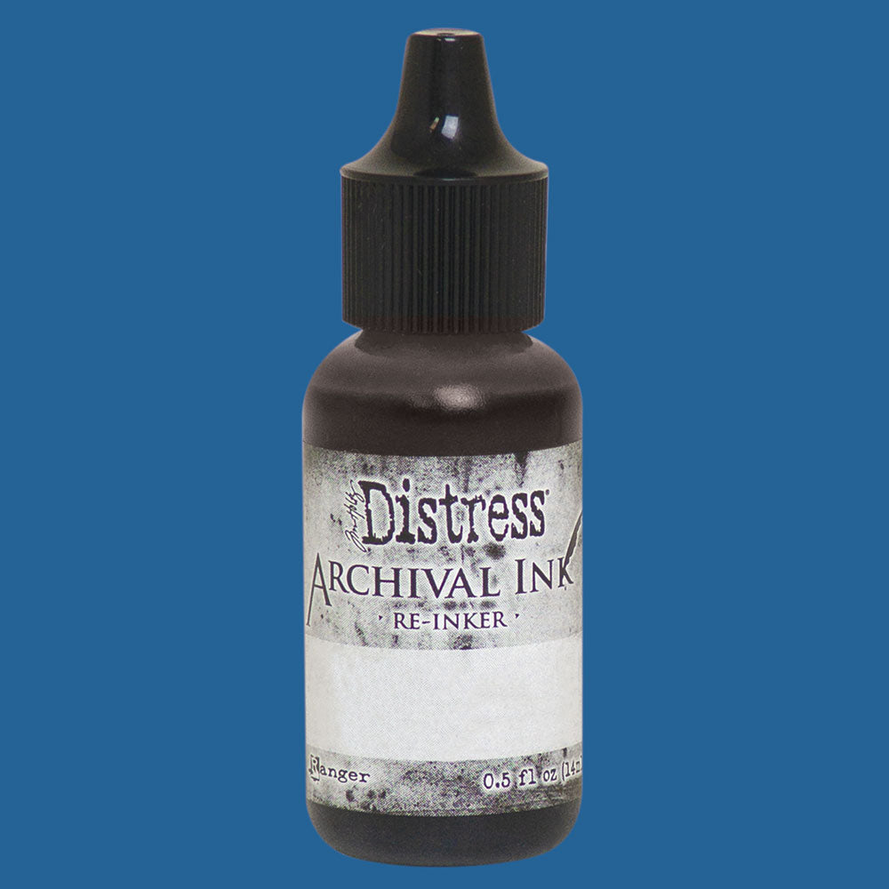 Tim Holtz Faded Jeans Distress Archival Ink Reinker Refill 0.5oz / 14ml