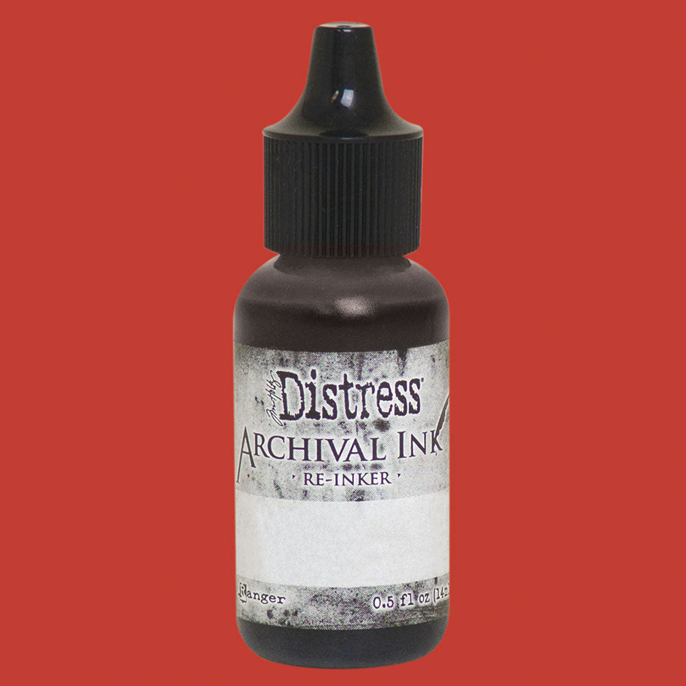 Tim Holtz Distress Archival Ink Fired Brick Reinker Refill 0.5oz / 14ml