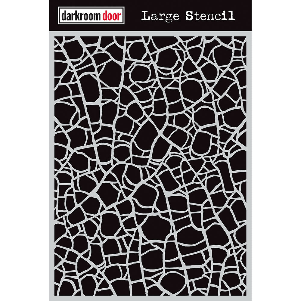 Darkroom Door Large Stencil Crackle 9in x 12in Plastic