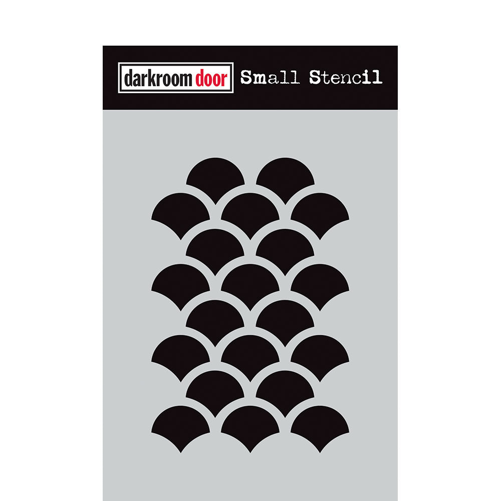 Darkroom Door Small Stencil Arty Scales 4.5in x 6in Plastic
