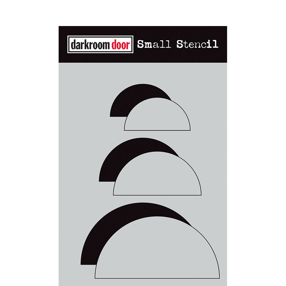Darkroom Door Small Stencil Semicircles Set 4.5in x 6in Plastic