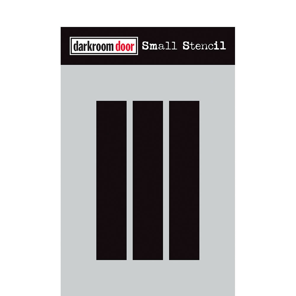 Darkroom Door Small Stencil Three Strips 4.5in x 6in Plastic
