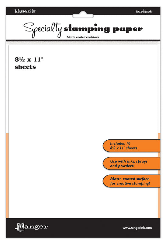 Ranger Inkssentials Specialty Stamping Paper 10 Sheets 8.5" x 11"