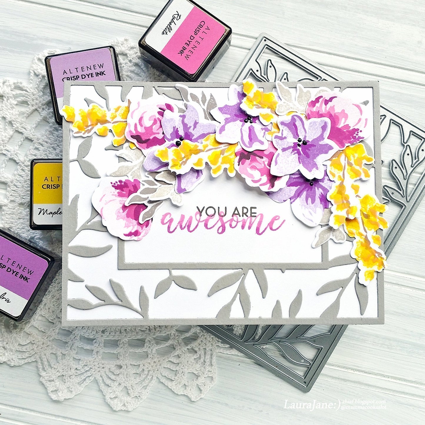 Altenew Life Is Awesome Clear Stamps 42pcs Made in USA