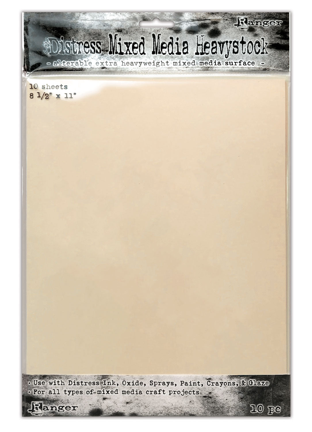 Tim Holtz Distress Mixed Media Heavystock Paper 10 Sheets 8.5" x 11"