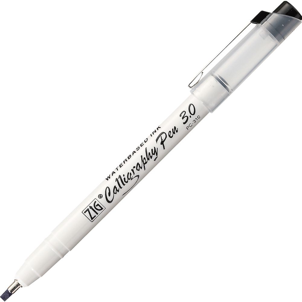 ZIG Calligraphy Pen Black Square Tip 1.0 2.0 3.0 Xylene Free