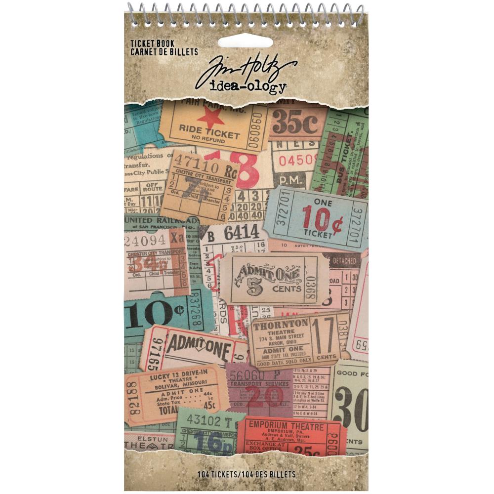 Tim Holtz idea-ology Ticket Book 104 Tickets Perforated Cardstock