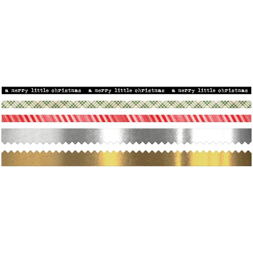 Tim Holtz idea-ology Trim Tape Christmas 5 Rolls Project Embellishments