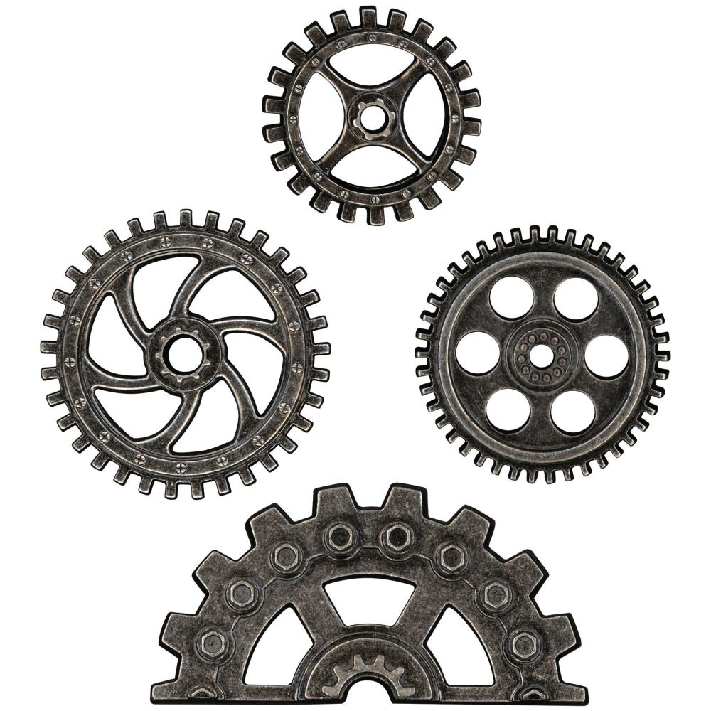 Tim Holtz idea-ology Adornments Industrial Gears Metal 4pc