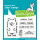 Lawn Fawn Germ Free Bear Photopolymer Clear Stamps 6pc LF2462