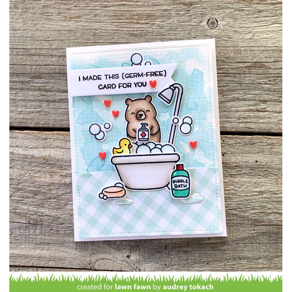 Lawn Fawn Germ Free Bear Photopolymer Clear Stamps 6pc LF2462
