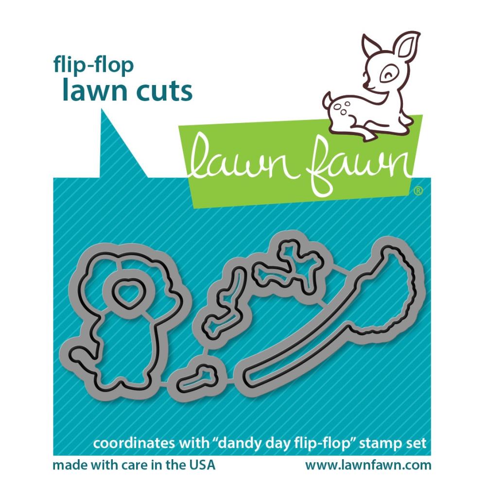 Lawn Fawn Cuts Custom Craft Dies Dandy Day Flip Flop 5pc LF2563