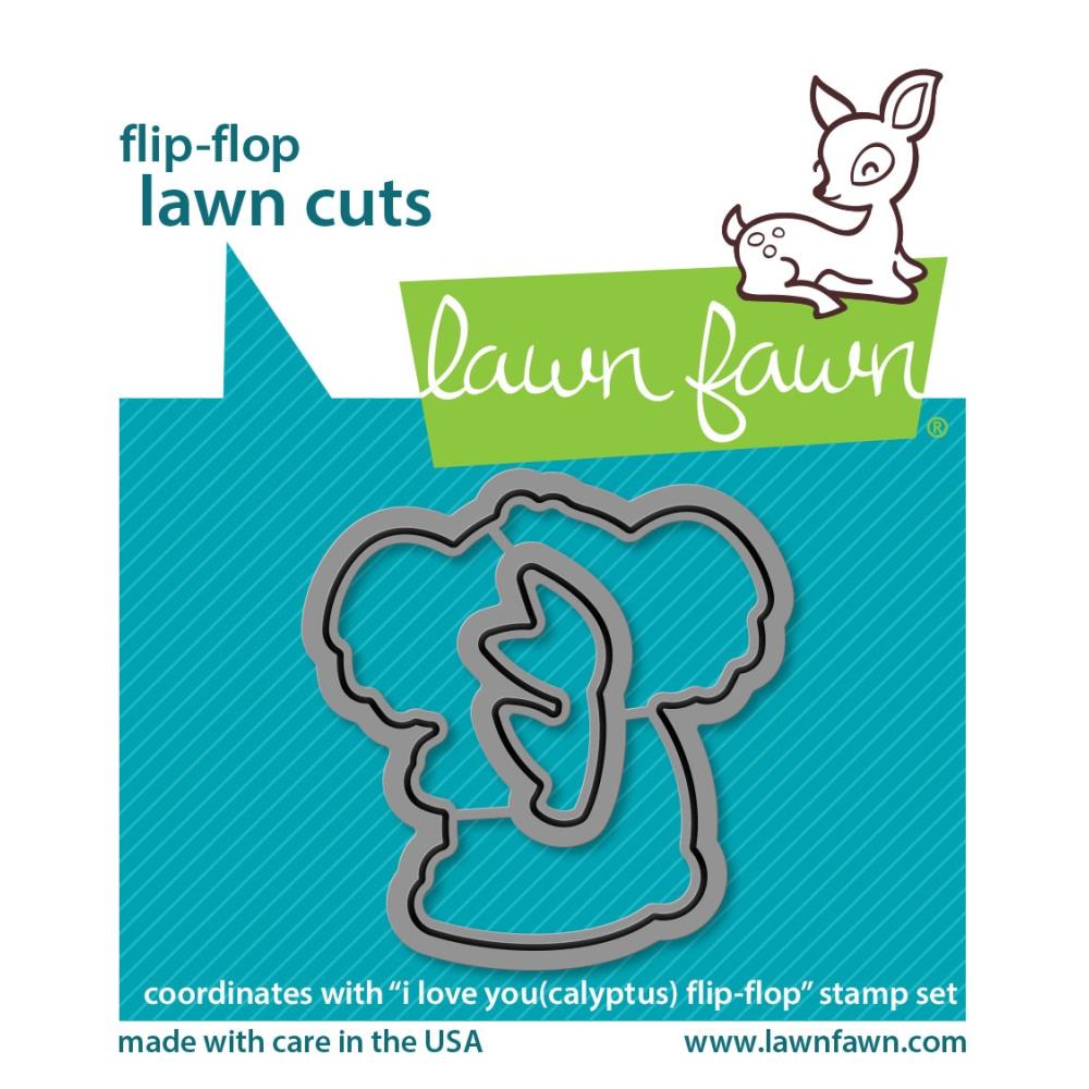 Lawn Fawn Cuts Custom Craft Dies I Love You(calyptus) Flip Flop 2pc LF2565