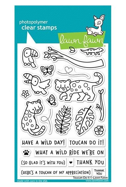 Lawn Fawn Clear Stamps Toucan Do It 25pc Photopolymer LF2603
