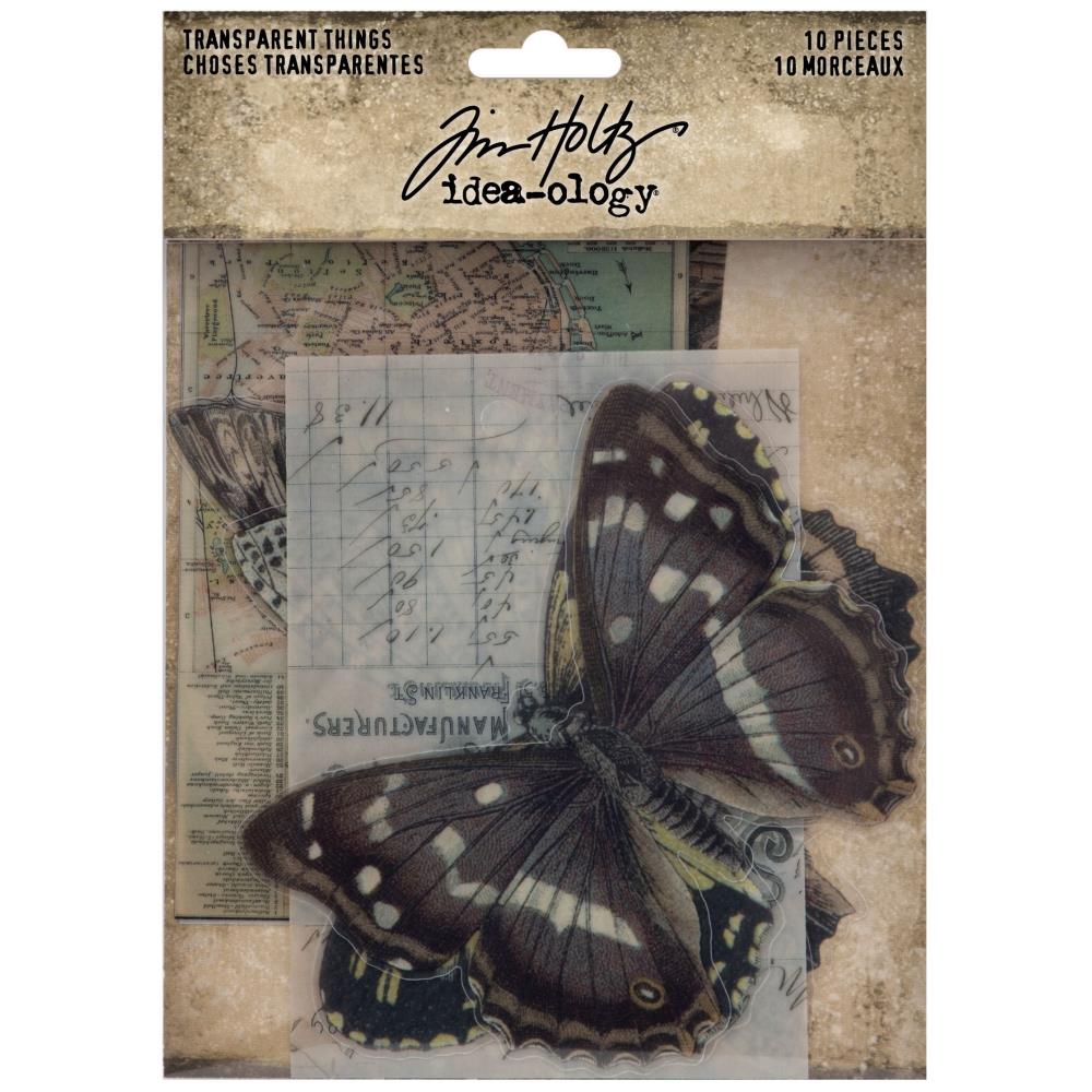 Tim Holtz idea-ology Transparent Things Wings & Elements 10pc
