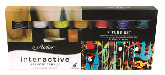 Atelier Interactive Artists Acrylic Paint 7 x 80ml Tube Set