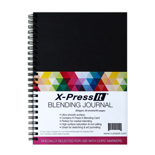 X-Press It Blending Card Journal A4 20 sheets 250gsm Ultra Smooth Surface