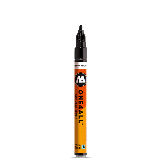 Molotow ONE4ALL 127HS Signal Black Acrylic Marker Pen 2mm Colour 180