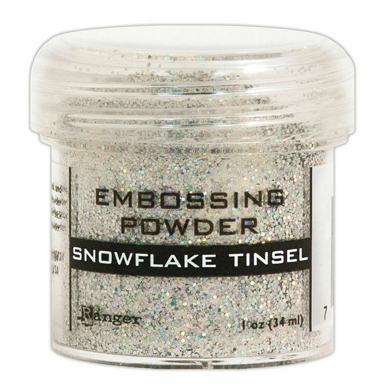 Ranger Embossing Powder Snowflake Tinsel 1oz Jar Weight 0.74oz/21gr