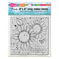 Stampendous Sunny Sketch Cling Rubber Stamp 6in x 6in 6CR004