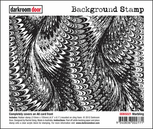 Darkroom Door Background Rubber Stamp Marbling 110mm x 155mm