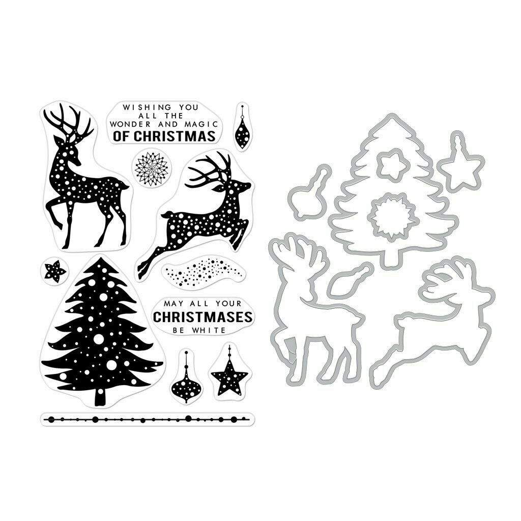 Hero Arts Wonder & Magic of Christmas Clear Stamps and Dies Combo 12 Stamps 6 Dies