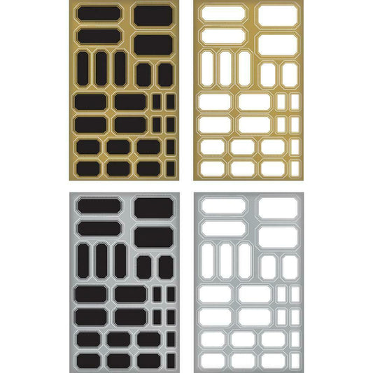 Tim Holtz idea-ology Metallic Finish Stickers Labels Gold Silver 100 stickers