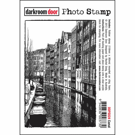 Darkroom Door Photo Rubber Stamp Canal - 118mm x 80mm