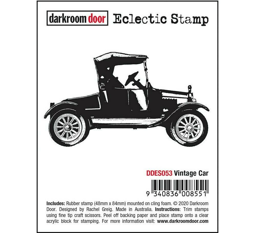 Darkroom Door Eclectic Rubber Stamp Vintage Car