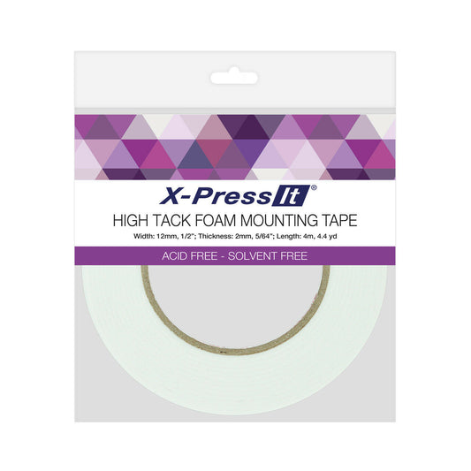 X-Press It High Tack Foam Mounting Tape 12mm x 2mm x 4m