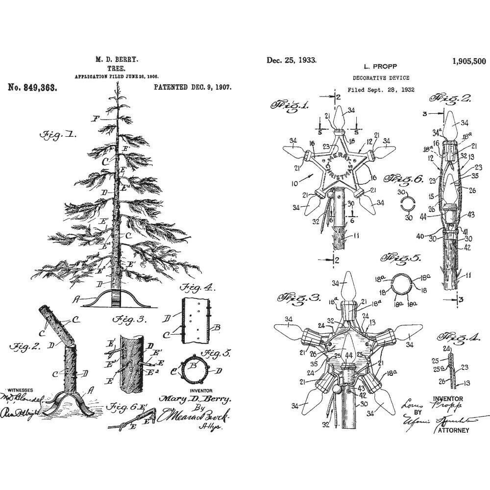 Tim Holtz Rubber Stamps Inventor 5 Christmas Stampers Anonymous