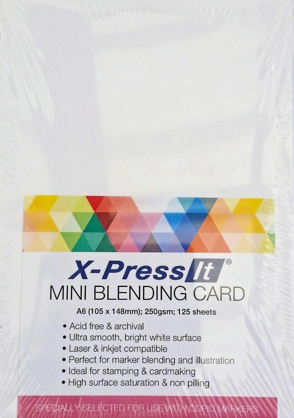 X-Press It Blending Card A6 250gsm 125 Sheets Pack - Ultra Smooth White