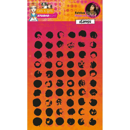 Studio Light Stamps Cats & Girls Circles A6