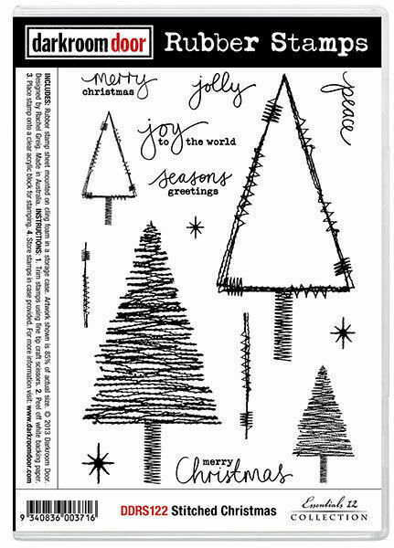 Darkroom Door Rubber Stamp Set Stitched Christmas