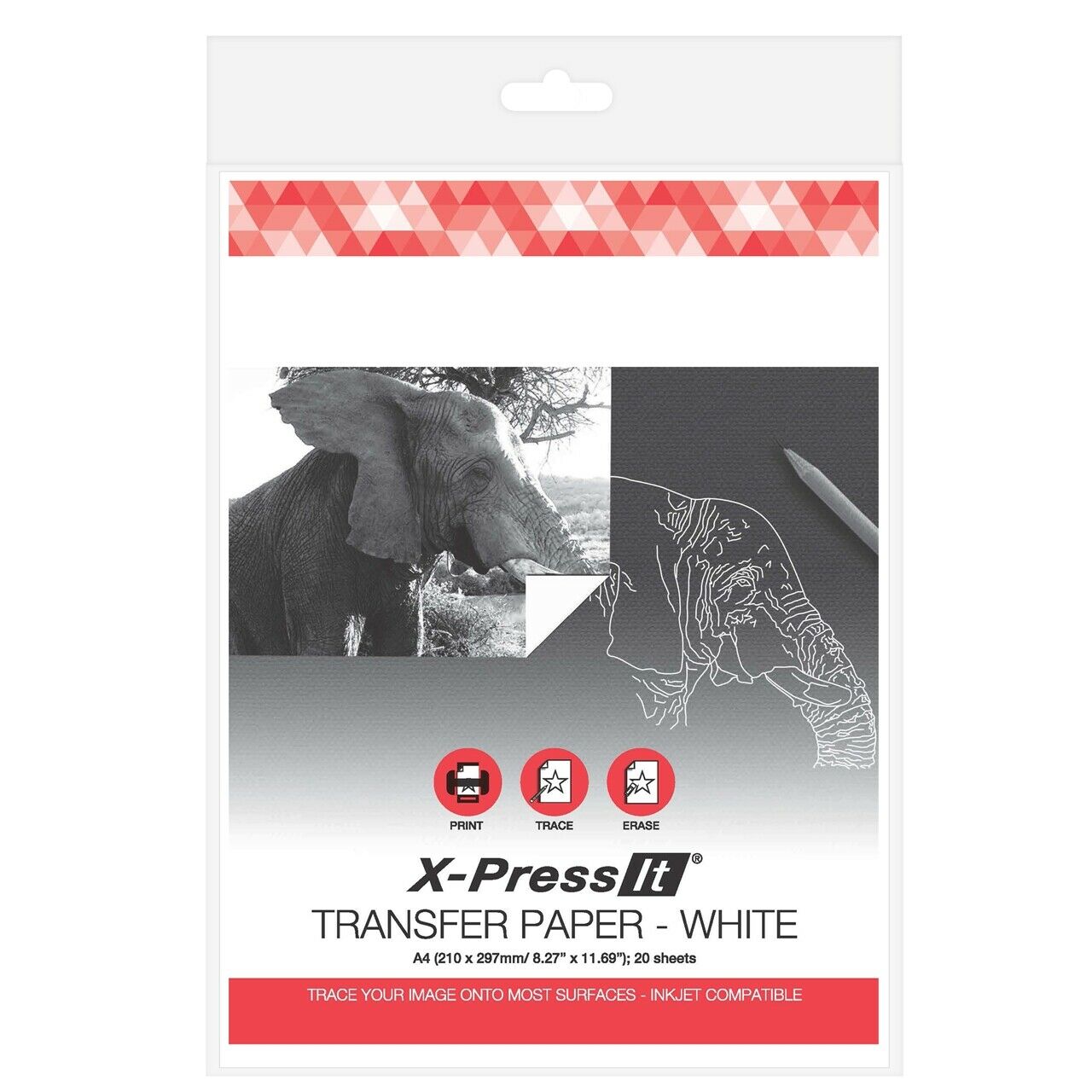 X-Press It Transfer Paper White A4 Inkjet Compatible 20 Sheets