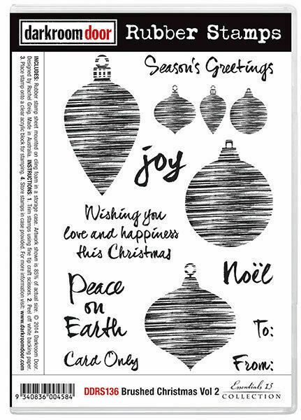 Darkroom Door Rubber Stamp Set Brushed Christmas Vol 2