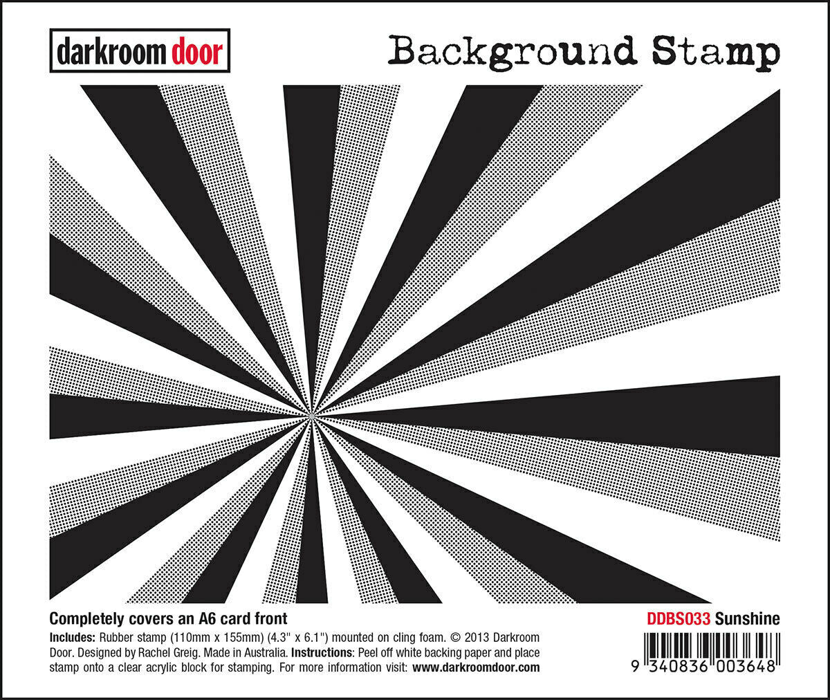 Darkroom Door Background Rubber Stamp Sunshine 110mm x 155mm