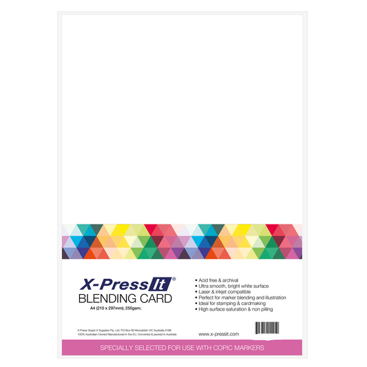 X-Press It Blending Card A4 - 250gsm 25 Sheets Pack - Ultra Smooth White
