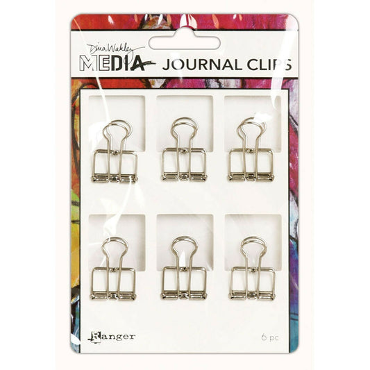 Dina Wakley Media Metal Journal Clips Small 6pc 20mm wide