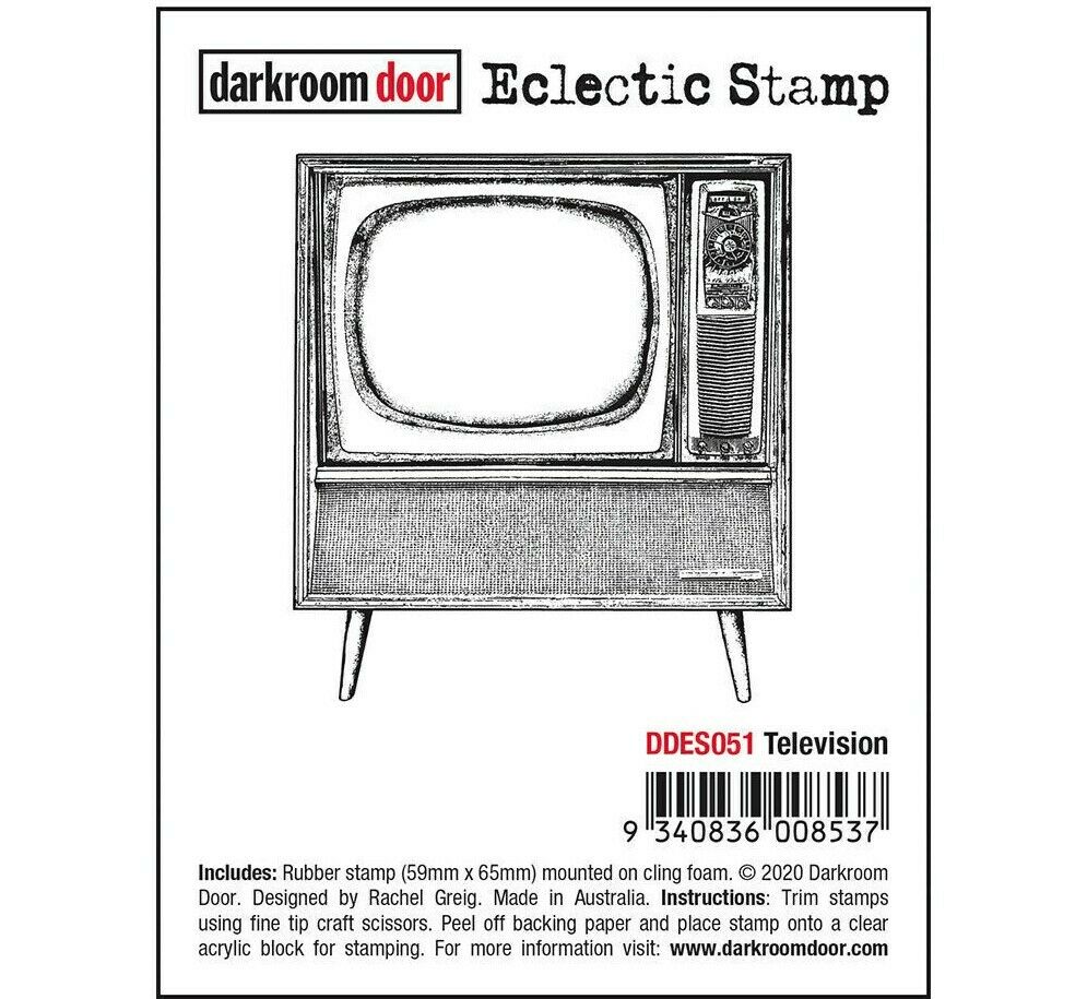 Darkroom Door Eclectic Rubber Stamp Television