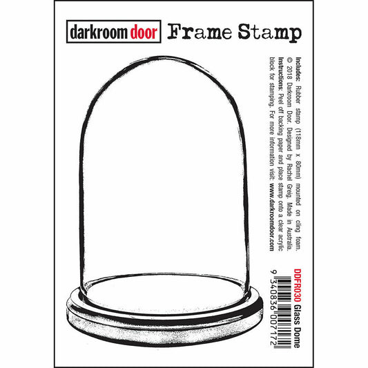 Darkroom Door Frame Glass Dome Rubber Stamp 80mm x 118mm