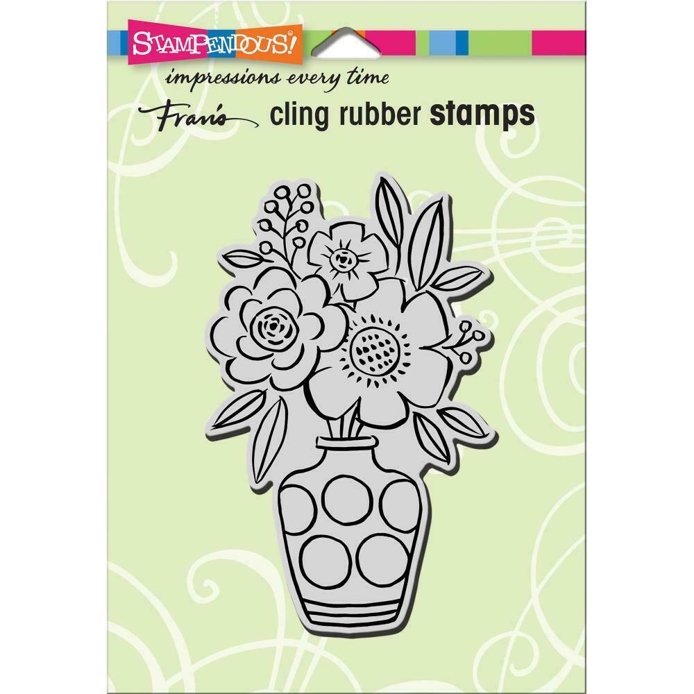 Stampendous Blossom Vase Cling Rubber Stamp - 1pc CRP318