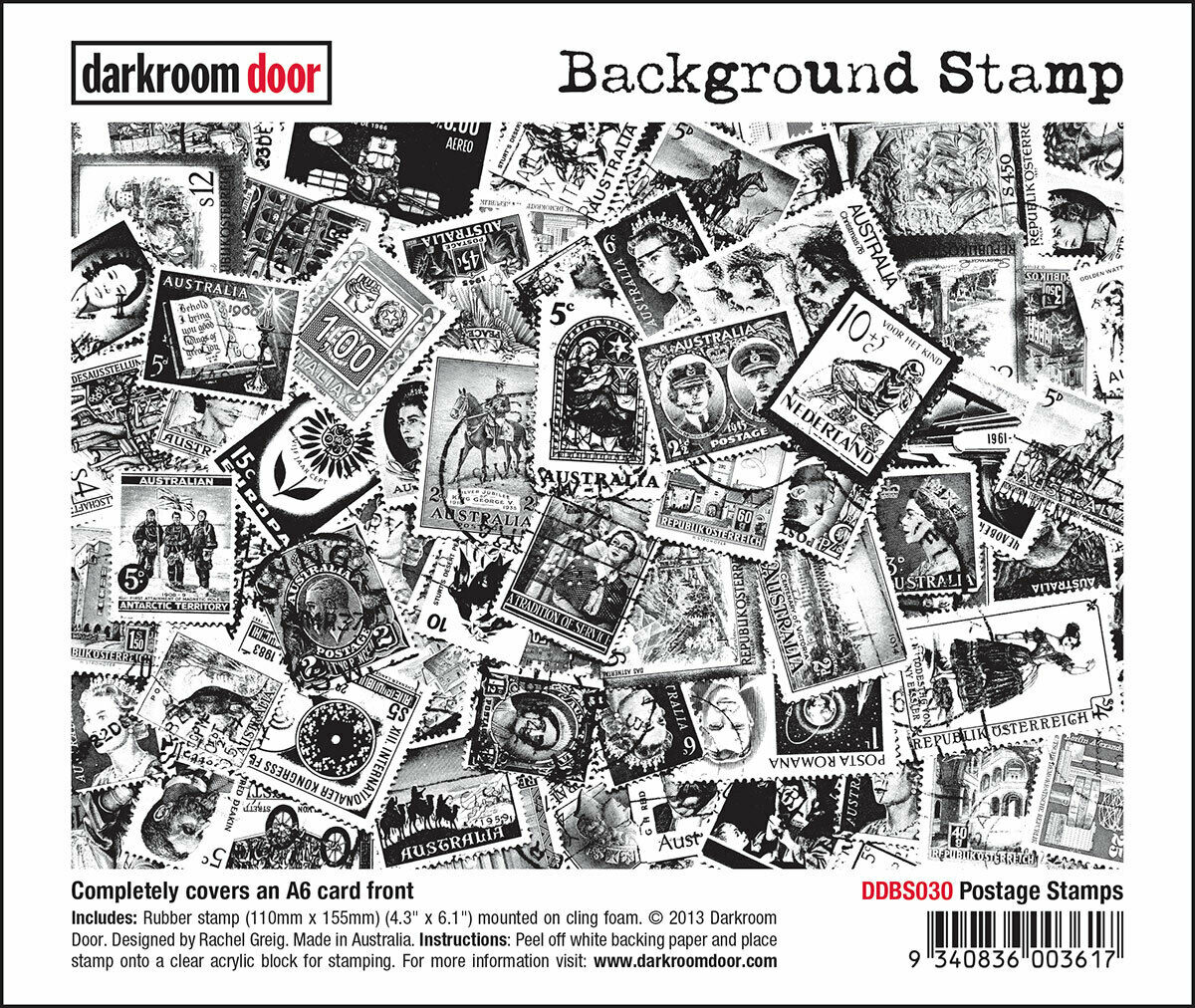 Darkroom Door Background Rubber Stamp Postage Stamps 110 x 155mm