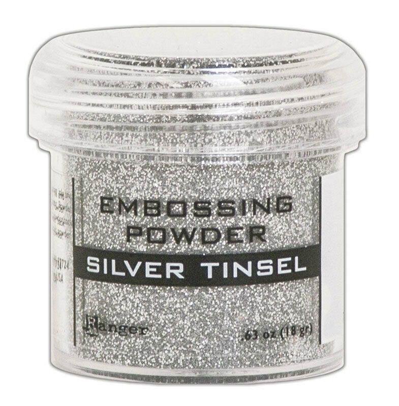 Ranger Embossing Powder Silver Tinsel 1oz Jar Weight 0.63oz/18gr