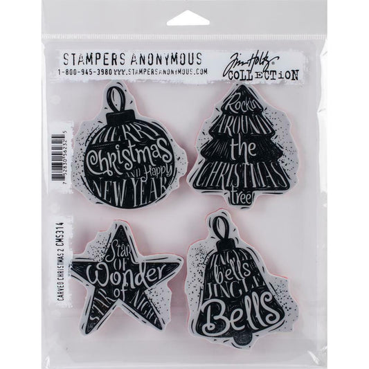 Tim Holtz Rubber Stamps Carved Christmas 2 Stampers Anonymous